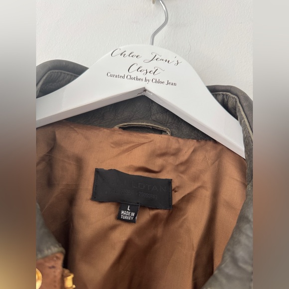 NILI LOTAN Kedem Leather Trimmed Suede Brown Jacket L - Picture 8 of 16